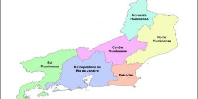 Karte mesoregions Rio de Janeiro