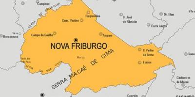 Karte Nova Friburgo pašvaldības