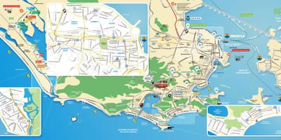 Karte pieminekļi Rio de Janeiro