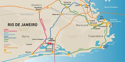 Karte Rio Arēnā atrašanās vieta