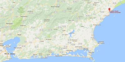 Karte stadionā Cláudio Moacyr de Azevedo