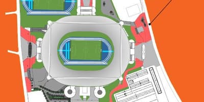 Karte stadionā Engenhão