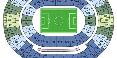 Karte stadionā Maracanã sièges