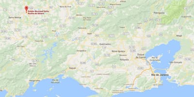 Karte stadionā Raulino de Oliveira