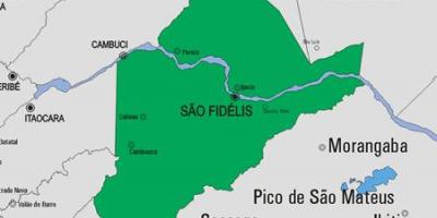 Karte São Francisco de Itabapoana pašvaldības