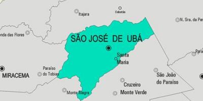 Karte São José de Ubá pašvaldības
