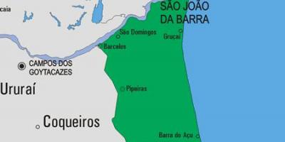Karte São João da Barra pašvaldības