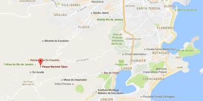 Karte Tijuca nacionālais parks