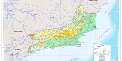 Karte topogrāfiskās Rio de Janeiro